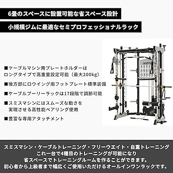 スミス＆ケーブルマシン　配送不可引き取り限定 楽天市場】マルチ パワーラック パーソナルジム 開業 スミス